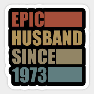 Vintage Epic Husband Since 1973 Sticker